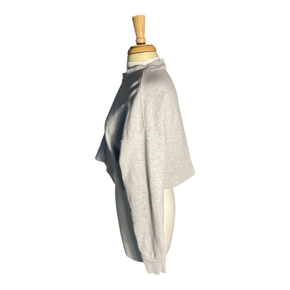 WeWoreWhat Light Gray Cropped Sweatshirt - Picture 3 of 5